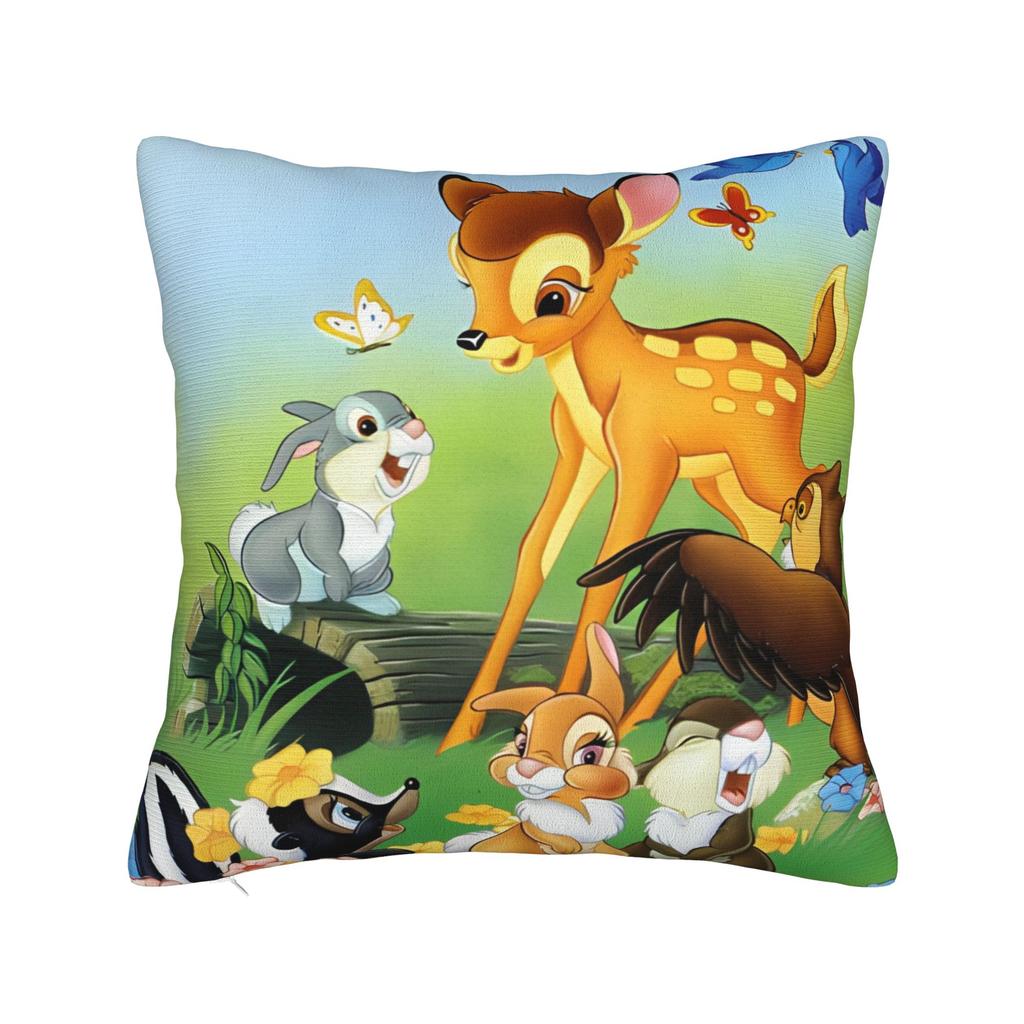 Bambi Pillowcase Polyester Cushion Cover Decorations Cartoon Cute Deer  Throw Pillow Case Cover Home Dropshipping 40*40cm