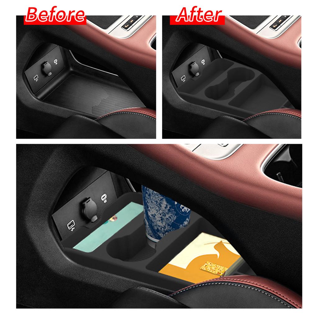 For Geely Coolray Proton X50 2025 2026 Center Console Armrest Lower Layer Storage Box Tray Organizer Car Interior Accessories