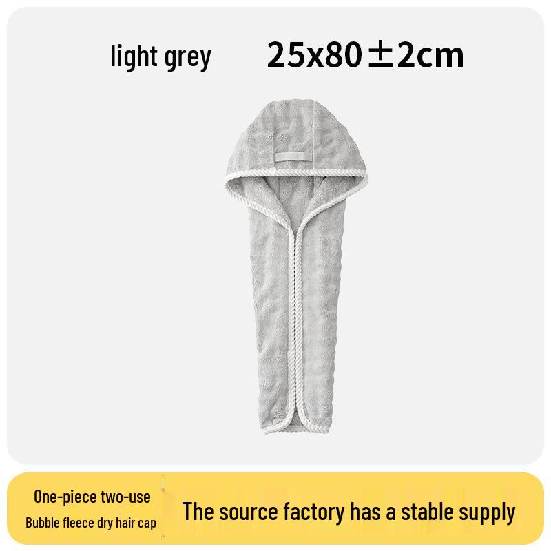 2026 Women's Super Absorbent Quick-Dry Bubble Fleece Hair Cap - No Blow Dry Needed, Thickened Bath Head Wrap