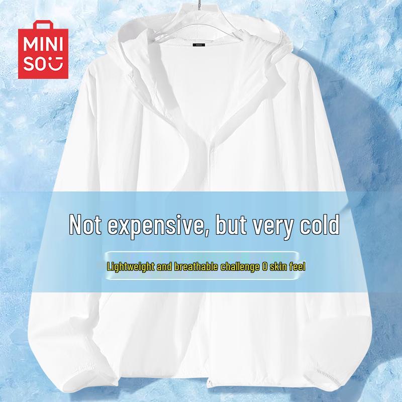 

MINISO Men s Summer Hooded Ice Silk Sun Protection Jacket M