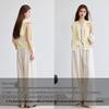 VICTORIA&VERA Women's Detachable Shawl Ice Silk Knit Top