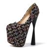 2025 Custom Spring Women High Heels Shoes 19cm Sexy Platform Pumps Nightclub Evening Party Shoes Woman Large Size 34-43 WSH2609