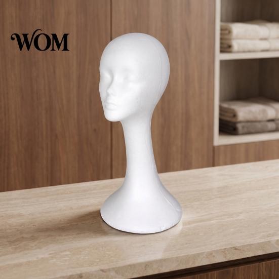 Hair Styling Tool Foam Mannequin Head, Male Female Hat Display Stand, Hairdressing Teaching Aid Lightweight Head Model for Wig Storage Stand Wigs
