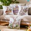 Osterei Hase Kissen Kissenbezug Bedruckt Polyester 40/45/50cm Dekokissenbezug Dekorative Sofakissen Kissenbezug Heimdekoration