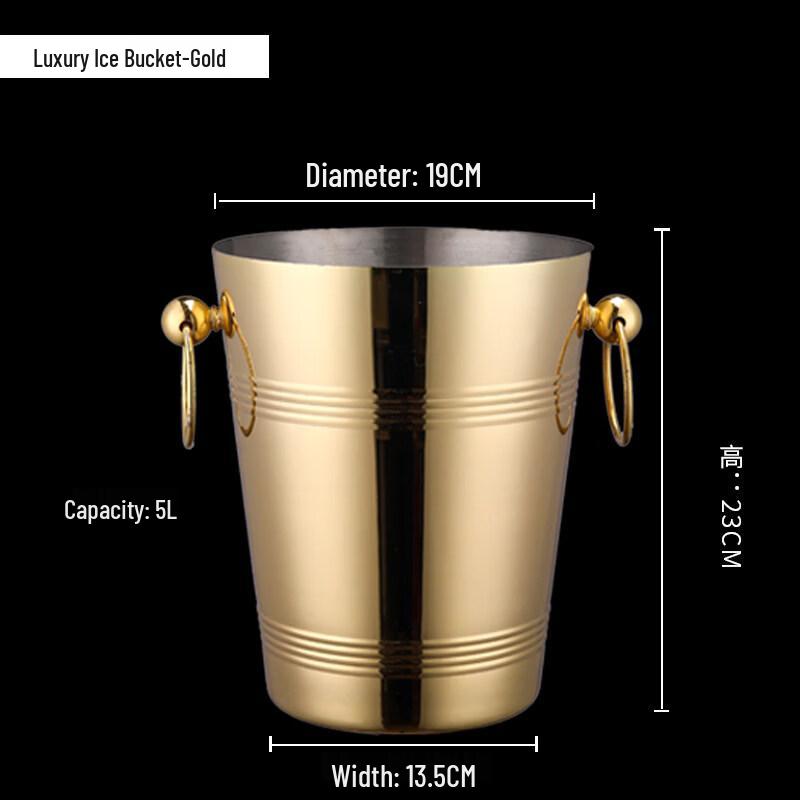 Luxury Tiger Head Stainless Steel Ice Bucket