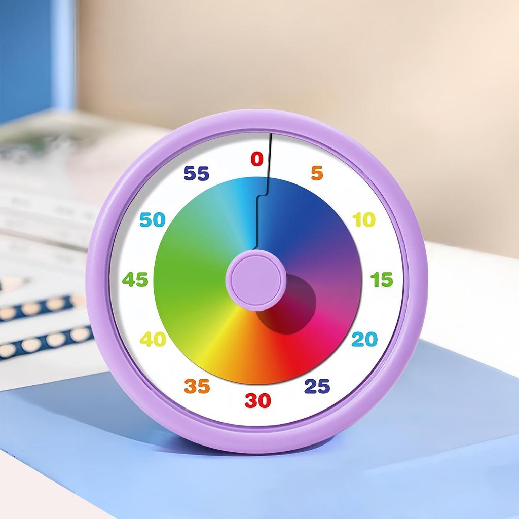 Kids Time Management Tool Silent Visual Countdown Clock Autism ADHD Helper for Classroom, Bedroom, Homework & Study Learning