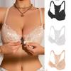 European & American Lace Front-Open Comfort Bra: Beautiful Back, Thinner Look, Seamless for Large Busts.