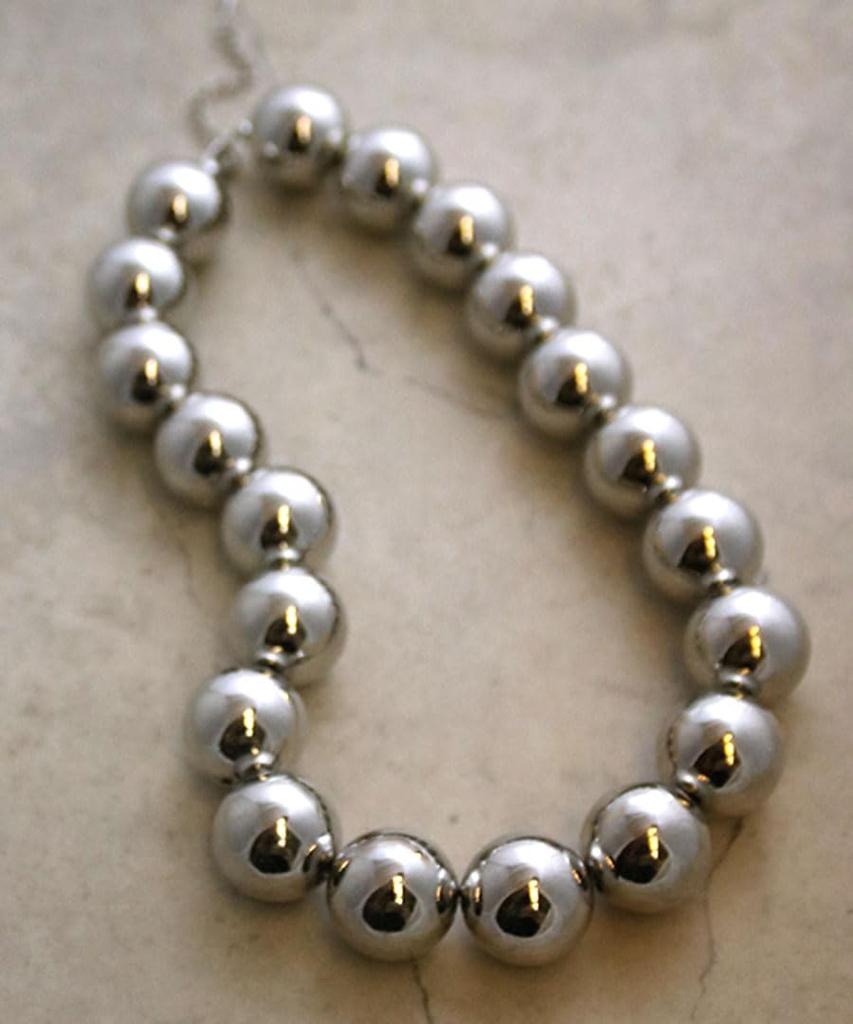 [VINGTAINE] VINGTAINE Necklace, Metal Ball, Large, Lightweight, Simple, Casual, Adult, Daily Accessory, Gift, Women's C3349-