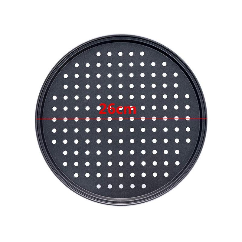 LMETJMA Pizza Pan With Holes Carbon Steel Perforated Non-Stick Pizza Tray for Oven Pizza Crisper Pan Dishwasher Safe JT139