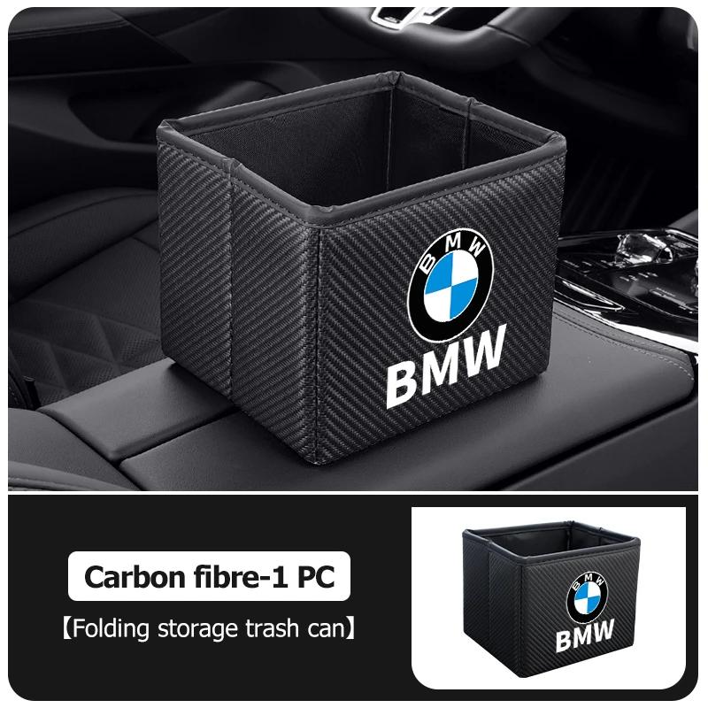 2025 Car Trash Can Portable Foldable Storage Leather Garbage Bucket For BMW E46 E90 E60 F10 E39 F30 E36 E87 E90 E30 E53 F31