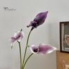 EVA Material Flowers Artificial Calla Lily Flowers, Flexible Branches Realistic Faux Flower, Retro Home Decor Soft Touch Fake Lilies for Wedding