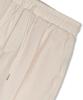 Atejeu Cool Linen-Like Single-Pleat Semi-Wide Elastic Waist Pants [Beige]