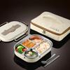 304 Stainless Steel Insulated Compartment Lunch Box Large Capacity Picnic Box  Microwaveable