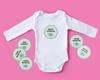Inkdotpot 12 Month Baby  Milestone  Sticker  Boy Girl-Monthly  Milestone  Round  Stickers 24 Count