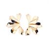 Irregular Flower Petal Smooth Metal Exaggerated Golden Big Drop Earrings for Women Geometry Punk Ear Party Jewelry