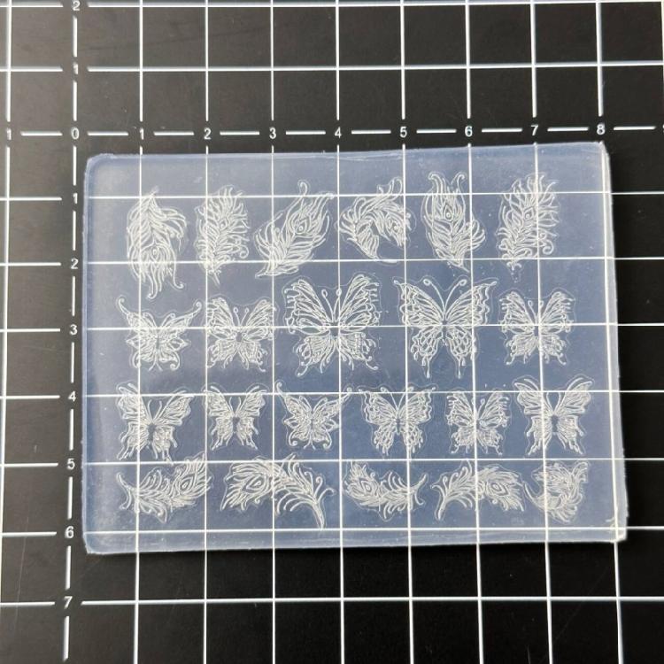 4PCS Nails Art Silicone Mold Butterfly Theme Manicure Training Tool Professional Manicure Supplies for Various Occasion