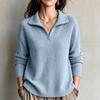 Women's V-Neck Long Sleeve Pullover Sweater for Casual Daily Wear