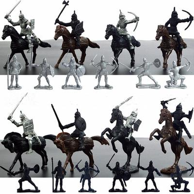 28 Stück Mittelalterliche Ritter Krieger Pferde Kinder Spielzeugsoldaten Figuren Modell Spielset