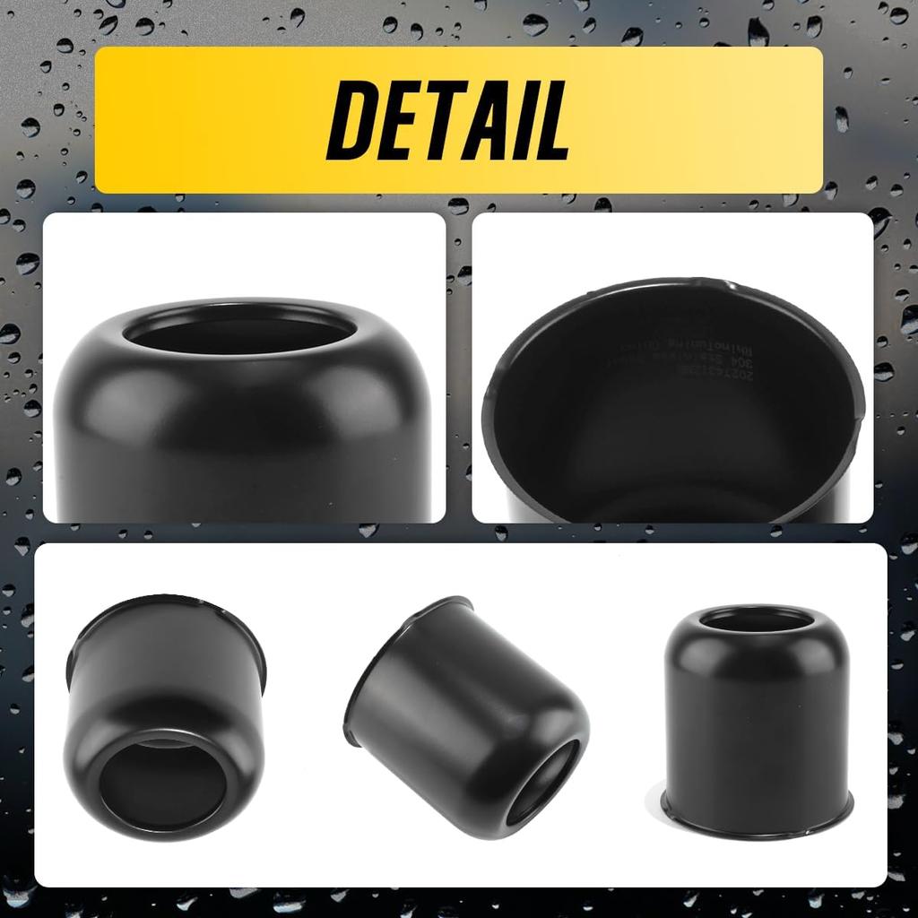2Pcs 4.25" Push Through Wheel Center Caps Stainless Trailer Open Ended Hub Cap for Truck SUV RV Boat Wheel Rim (Fit 4.25" Bore 4.33" H Matt Black)