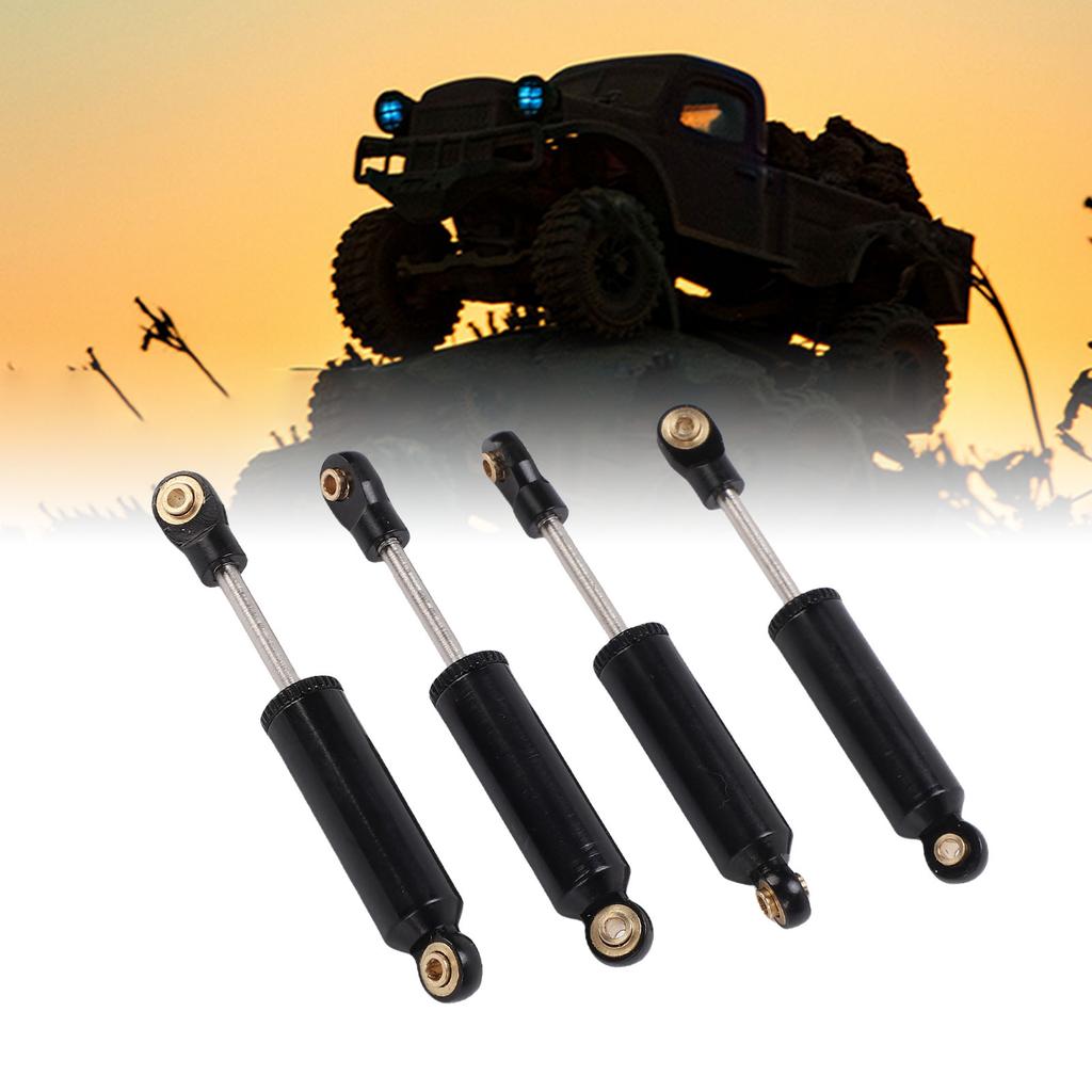 4PCS Shock Absorbers Fit for   1Celsius18 Scale RC Crawler Car Internal Spring Shock Dampers with Screws Washers 59mm Black