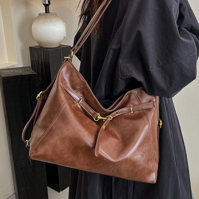 Simple and Large-capacity Multi-back Fato Bag Women's Autumn New Casual Versatile Commuter Solid Color Backpack