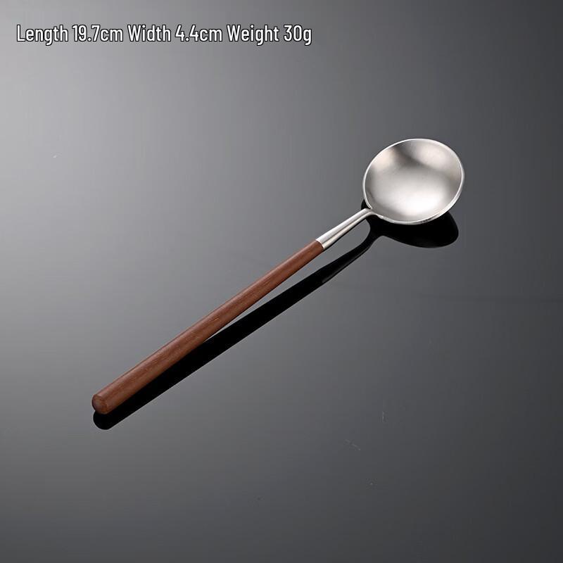 Qianxing Retro Red Sandalwood Stainless Steel Cutlery