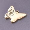 5pcs 18k Real Gold Plated Animal Pendant Stainless Steel Butterfly Charm For Jewelry Making Supplies Papillons Fuxk Men Pendants