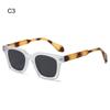 Ochelari de Soare Dublu Culoare cu Brațe Stripate Vintage Protecție UV400 Ochelari Trendy de Designer pentru Femei