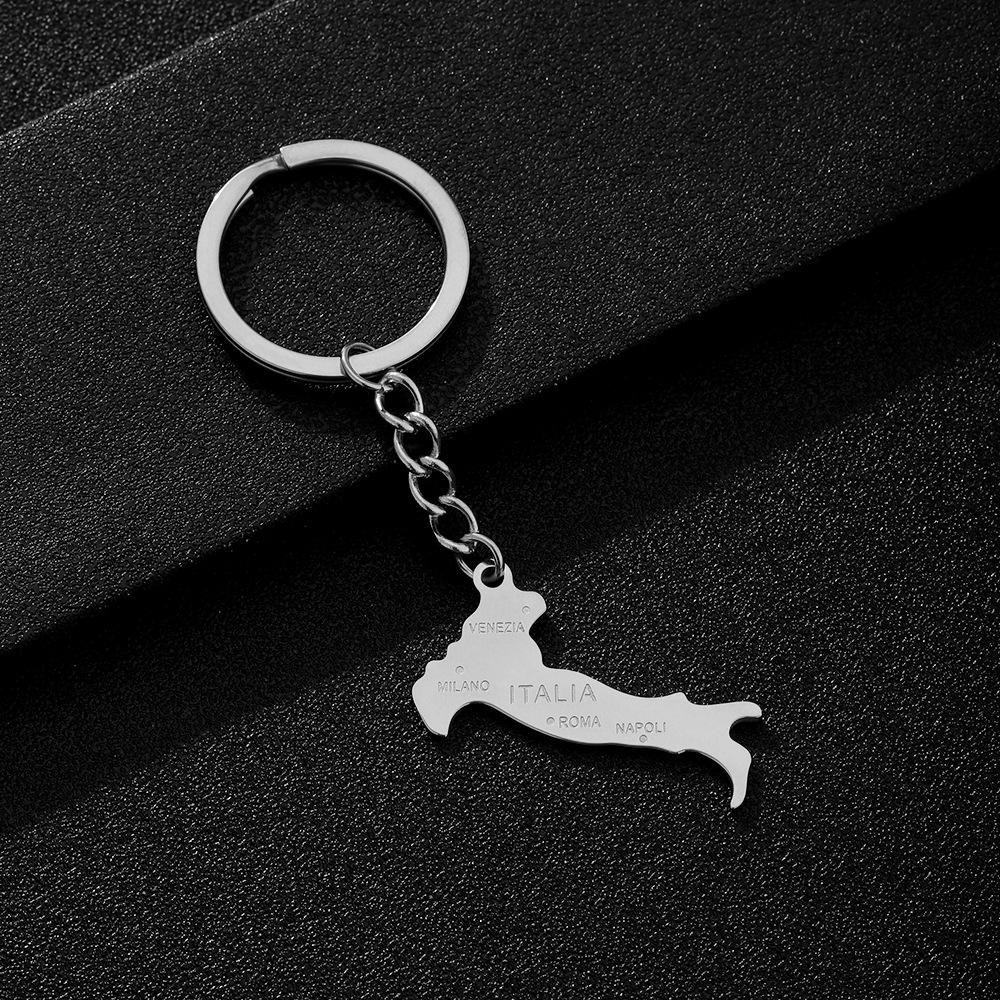 Stainless Steel Ethnic Keychain Pendant for Men & Women - Italian Drip Oil Finish, Versatile Accessory.