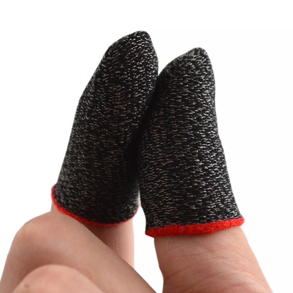 2Pcs Game Fingertip Sleeves Sweat Proof Anti-slip Breathable Screen Protective Gloves Kit Portable Gaming Parts