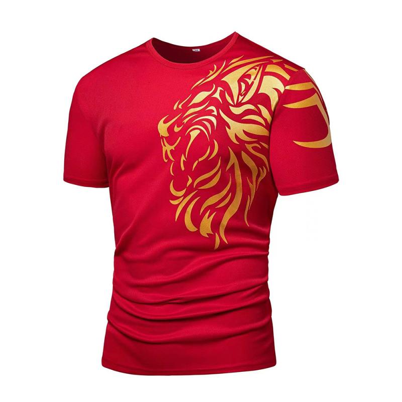 

Футболка с тигром, модная мужская футболка с 3d короткими рукавами, уличные повседневные спортивные топы, пуловер большого размера с круглым вырезом, летняя мужская одежда в стиле ретро L