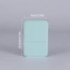 Desktop Mini Foldable Makeup Mirror Solid Color Pu Leather Simple Portable Wear-Resistant Student Compact Handheld Makeup Mir