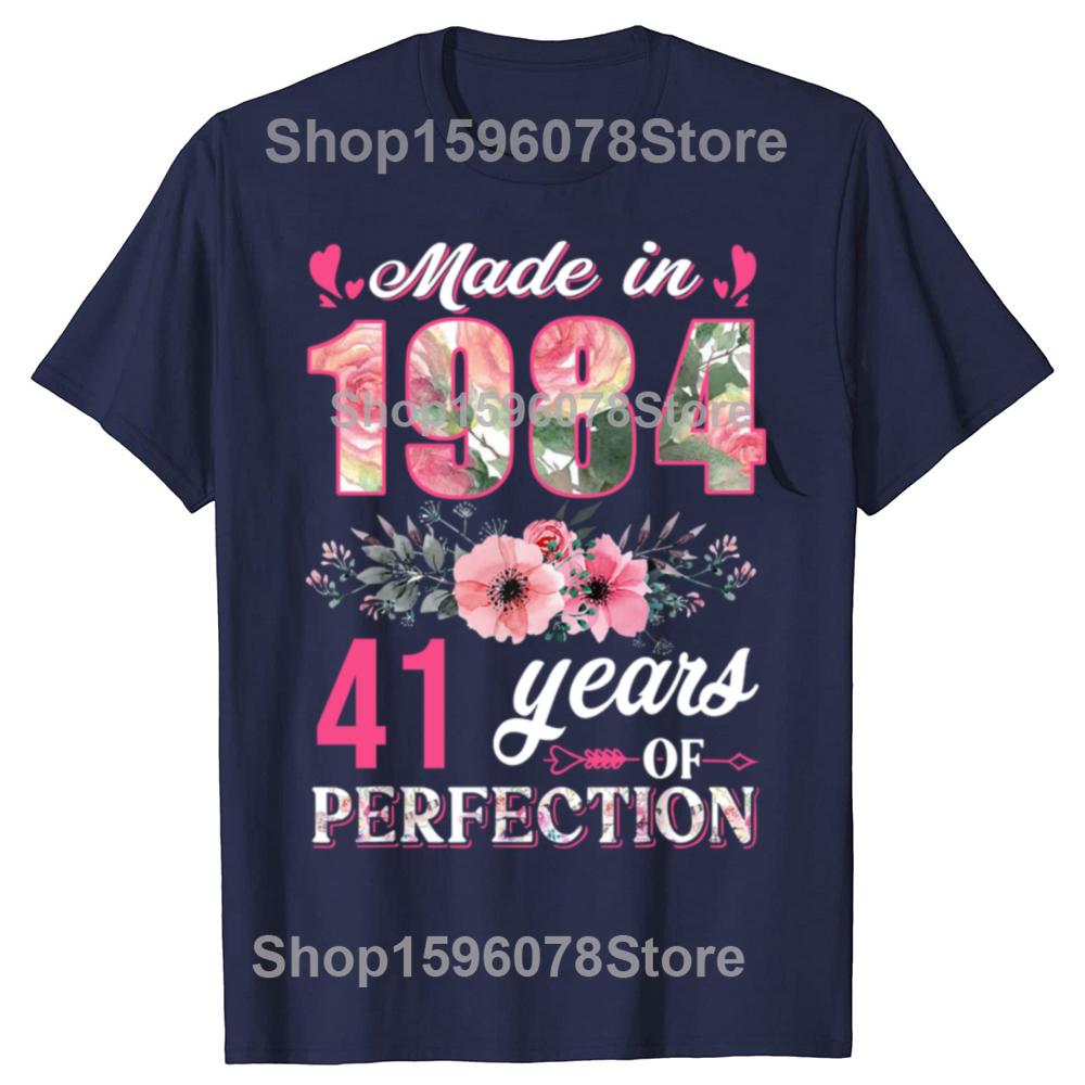41th Birthday Gifts Men Women 41 Years Old Vintage 1984 T-ShirtWomen Men Clothing Streetwear Graphic T Shirts Harajuku