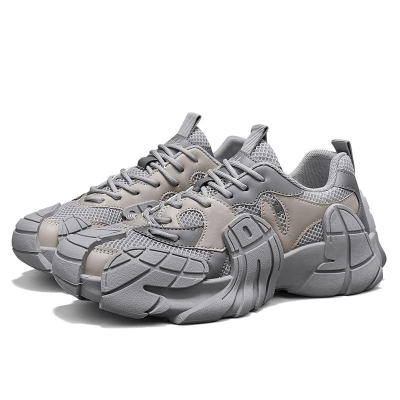 Men's Shoes New Summer Breathable Sports and Leisure Shoes Men's Outdoor Mesh Shoes Platform-soled Personalized Mecha Shoes Shoes
