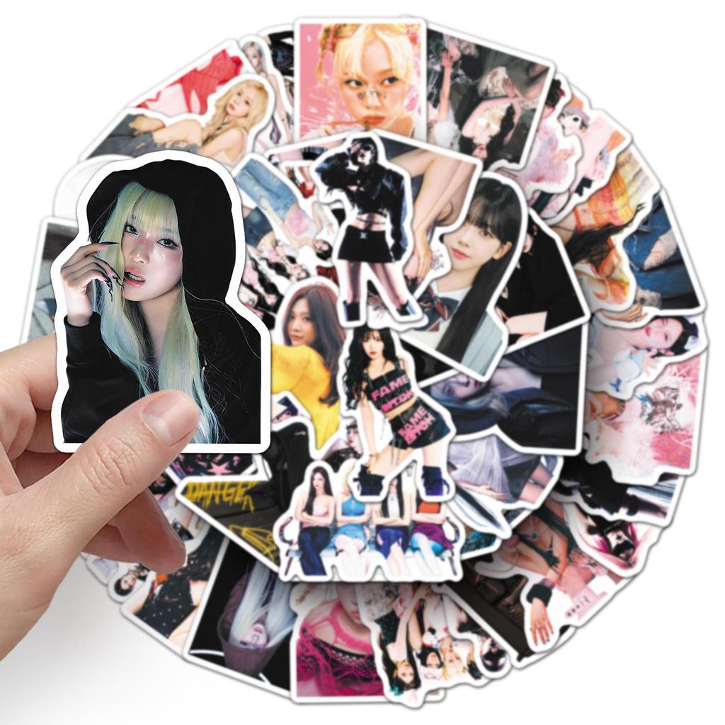 50 AESPA Graffiti Stickers - Korean Girl Group Merch for Personality, Phone Cases, and Stationery.