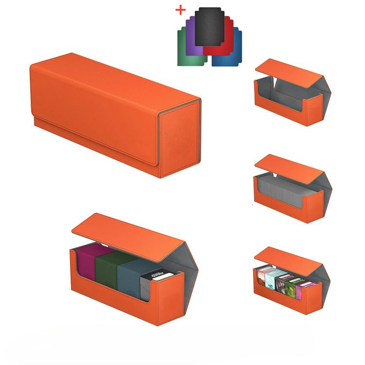 Card Deck Case for 400+ Trading Cards with 5pcs Divider PU Magnetic Storage Box Holder Sleeve Card for Game YuGiOh MTG Star Card