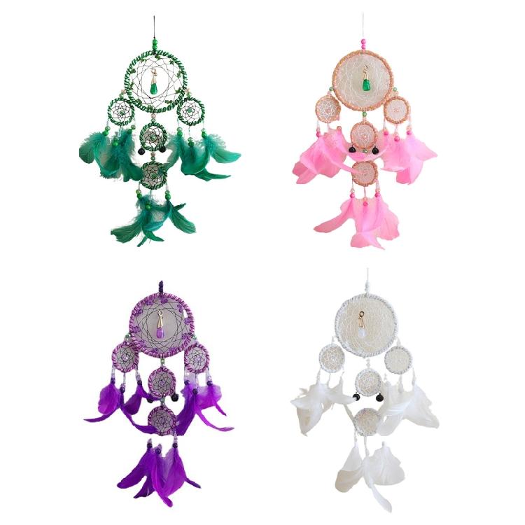 Handmade Dream Catcher Beads & Feathers Wall Hanging Bedroom Ornament Decoration