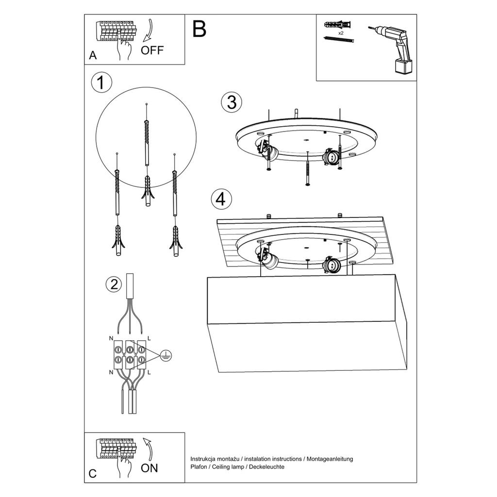 Horus 45 ceiling lamp white