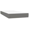 Vidaxl Letto Continentale Con Materasso, Grigio Scuro, 120X190Cm Tessuto