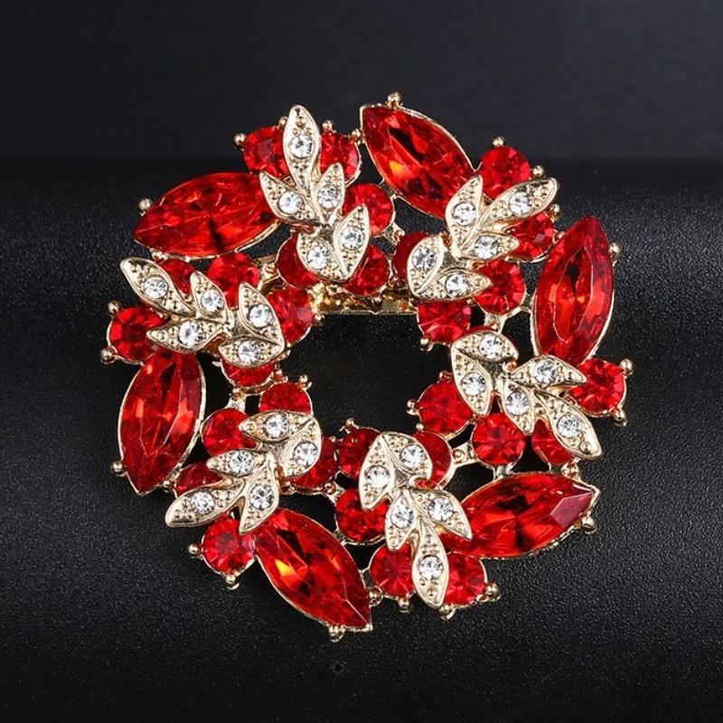 

Luxury Crystal Garland Brooches Pines For Women Girls Fashion Exquisite High Quality Rhinestone Decoration Accessories Jewelry