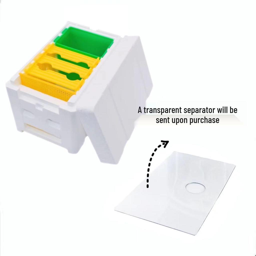 Colmeia de Espuma Mini para Criação de Rainhas e Polinização com Alimentador de Plástico