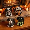 Creative Hobby Sets Halloween Dog Bead Art Set, DIY 4 Beaded Puppy Figurines, 3D Craft Supplies Kit for Adults Teens, Holiday Decoration Handmade Gift
