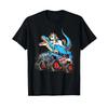 Unicorn Riding T Rex Monster Truck Boys Girls Shirt Vintage Versatile Unisex Fashion Designer Clothes