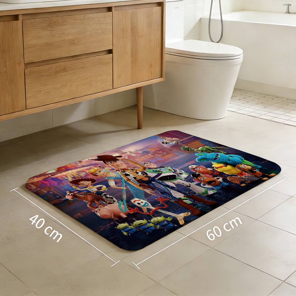 Film T-Toy Cartoon S-Story Floor Mat Rectangle Anti-slip Home Soft Badmat Front Door Indoor Outdoor Mat Welcome Doormat