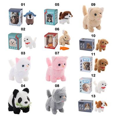 Cute Plush My Realistic Robot Puppy Walking Barking Simulated Puppy Tail Wagging Interactive Plush Robot Dog Educational Gift