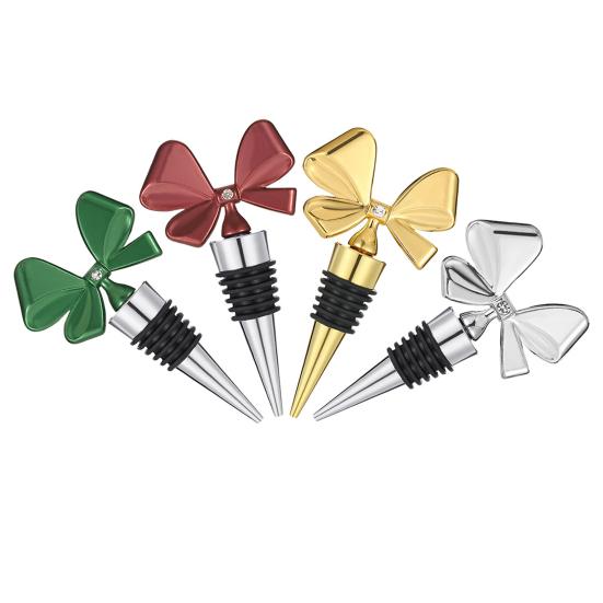 Wine Bottle Stopper Reusable Wine Cork Bow-shaped Flexible Bottle Stopper Housewarming Gift for Wine Lovers