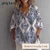 JPNTKY Women's Fashion Casual Long Sleeve V Neck Blouses & Shirts