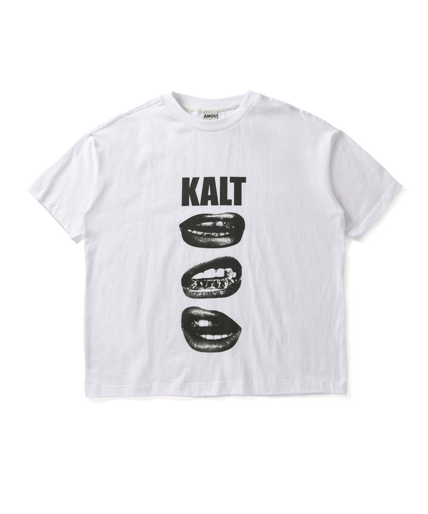 AMOU Kalt Lips Half T-Shirts White