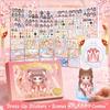 Kawaii Cartoon Girl Dress Up Sticker Set 4 Different Themes Perfect For Kids Diy Craft Birthday Gifts