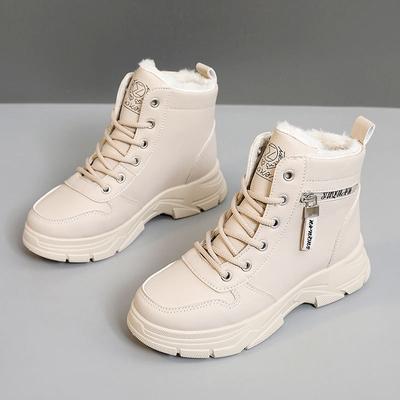 Shallow Women Warm High Top Snow Boots 2025 New Simple All-match Women Ankle Boots Outdoor No Slip Wear-resistant Sneakers Mujer